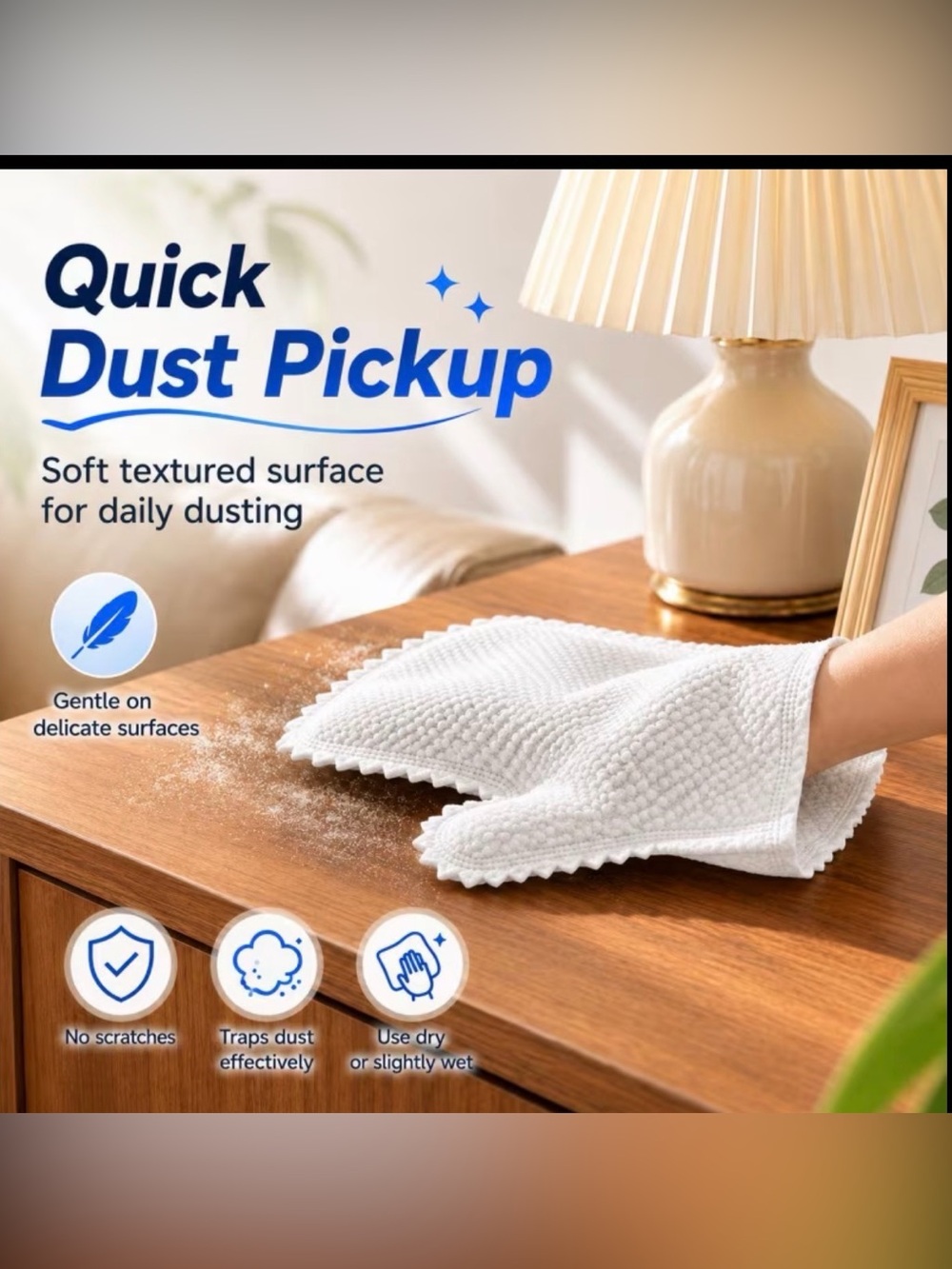 Microfiber Dusting Gloves - 5 qty